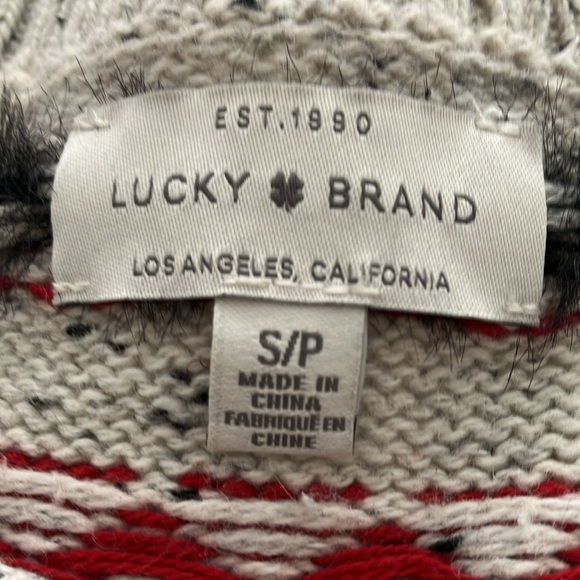 Y2k LUCKY BRAND Striped fair isle sweater  Size S/P - Picture 5 of 8
